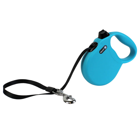 Alcott Wanderer Retractable Leash 5m Blue – Compact Tangle-Free Design, Small Size