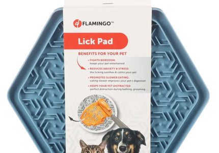 Flamingo Lick Pad Jelly – Blue Silicone Anti-Stress Licking Mat, Calming Design