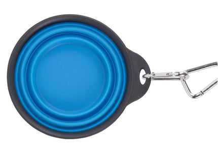 Dexas Collapsible Travel Cup – Compact Silicone Design with Integrated Bottle Holder, Fuchsia