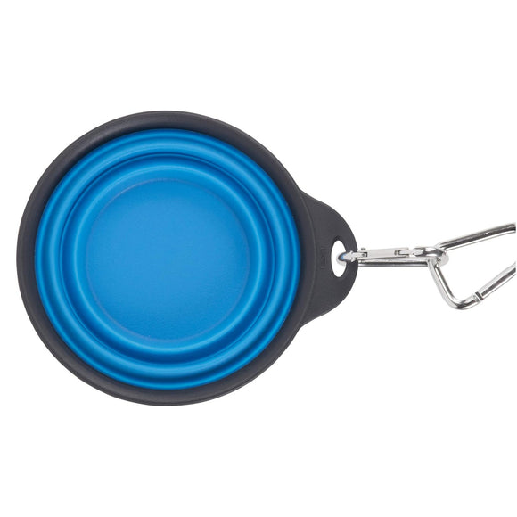 Dexas Collapsible Travel Cup – Compact Silicone Design with Integrated Bottle Holder, Fuchsia