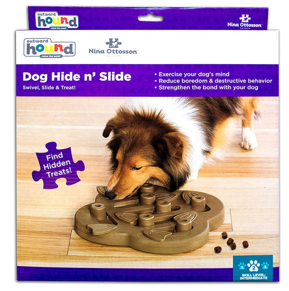 Nina Ottosson Hide N' Slide Interactive Composite Puzzle – Engaging Level 2 Dog Game
