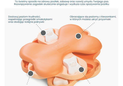 Nina Ottosson Puppy Tornado – Interactive Level 2 Puzzle Game, Durable Spinning Treat Dispenser