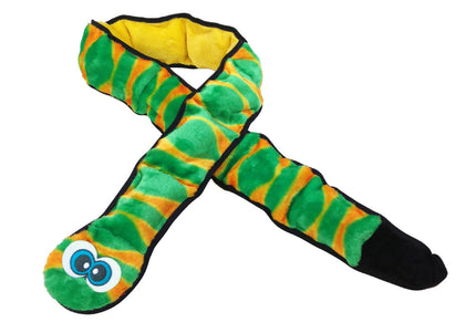 Outward Hound Durablez Snake XXL – Large Squeaky Unfilled Green Snake Dog Toy, Durable Design