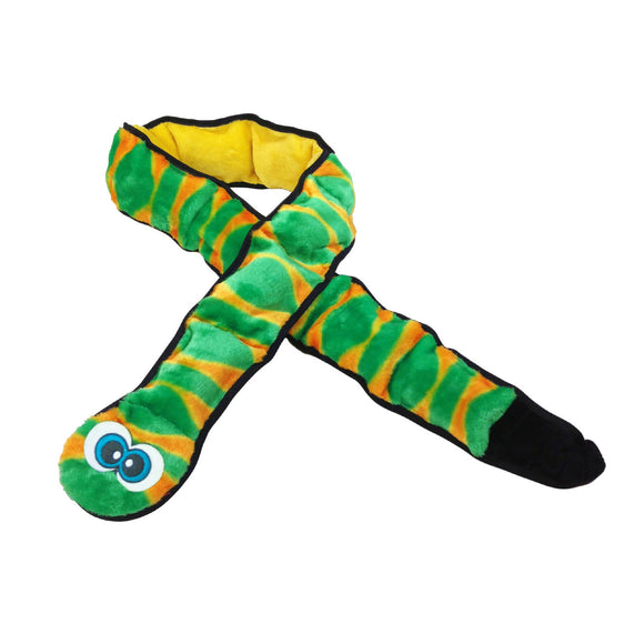 Outward Hound Durablez Snake XXL – Large Squeaky Unfilled Green Snake Dog Toy, Durable Design
