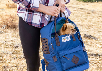 Kurgo Nomad Carrier Blue – Lightweight Travel Backpack, Breathable Design, Secure Zippers