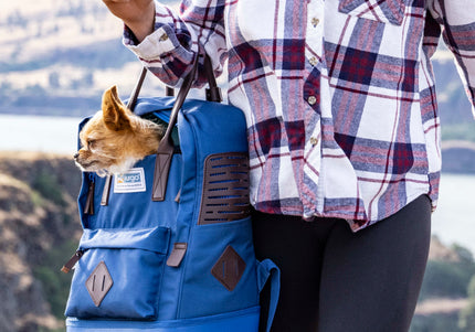 Kurgo Nomad Carrier Blue – Lightweight Travel Backpack, Breathable Design, Secure Zippers