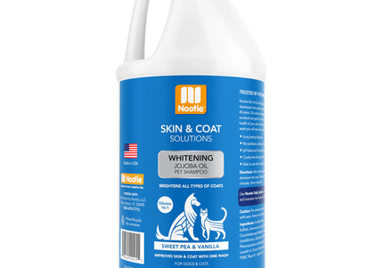 Nootie Whitening & Brightening Shampoo 3.8L – Concentrated Jojoba Oil Formula, Enhances Coat Color