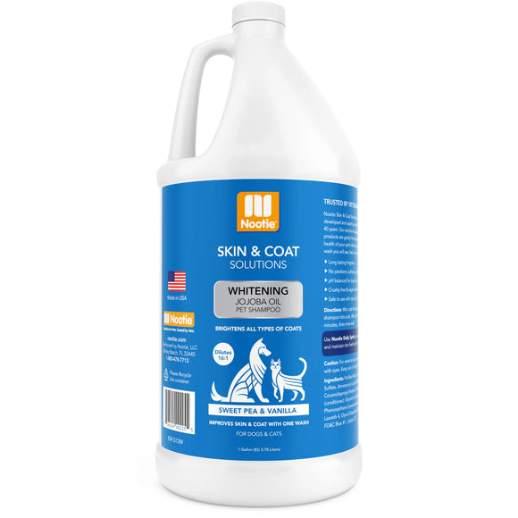 Nootie Whitening & Brightening Shampoo 3.8L – Concentrated Jojoba Oil Formula, Enhances Coat Color