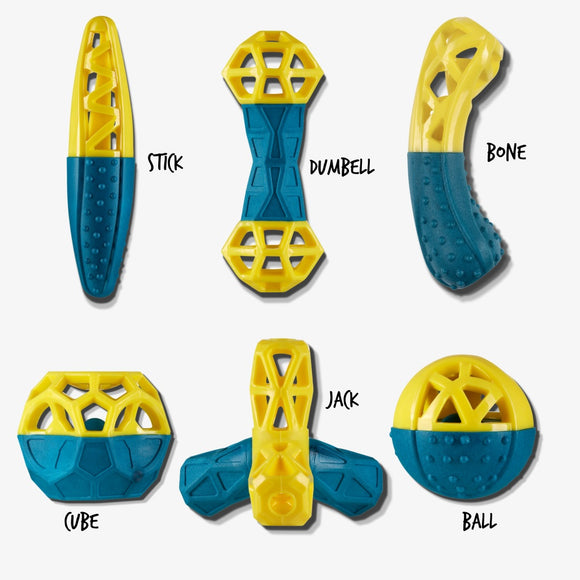 Nuzzle Puzzle Stick 23cm – Bouncing Floating Squeaker Toy with Treat Holder, Durable Design