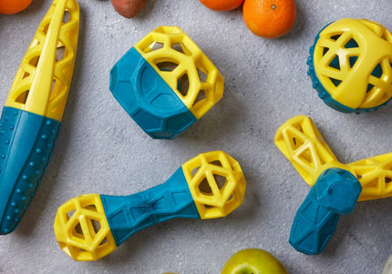 Nuzzle Puzzle Stick 23cm – Bouncing Floating Squeaker Toy with Treat Holder, Durable Design