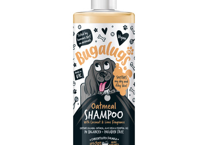 Bugalugs Oatmeal Shampoo – Soothing Concentrated Formula with Oatmeal, 1:10 Dilution, 500ml Bottle