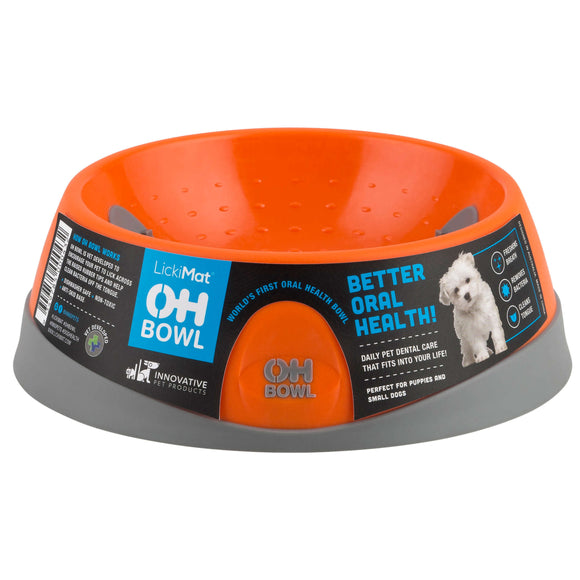 OH Bowl Small 250ml – Orange Dental Care Bowl with Textured Surface, Promotes Oral Hygiene