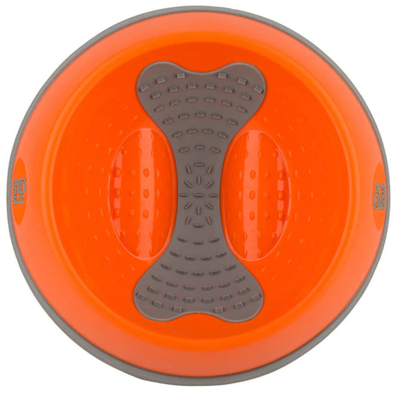 OH Bowl Large 1L – Orange Pet Bowl with Oral Hygiene Support, Durable Design