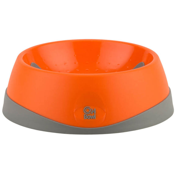 OH Bowl Large 1L – Orange Pet Bowl with Oral Hygiene Support, Durable Design