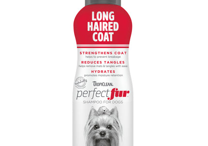 Tropiclean Perfect Fur Long Haired Coat Shampoo 473ml – Nourishing Formula for Silky, Tangle-Free Results
