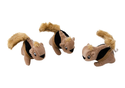 Outward Hound Hide A Squirrels Replacement Plush Toys – Soft Durable Squeaky Set, 3 Pack