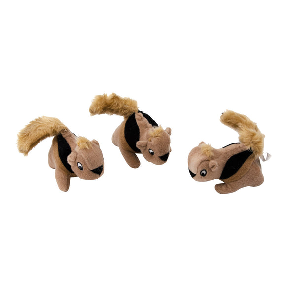 Outward Hound Hide A Squirrels Replacement Plush Toys – Soft Durable Squeaky Set, 3 Pack