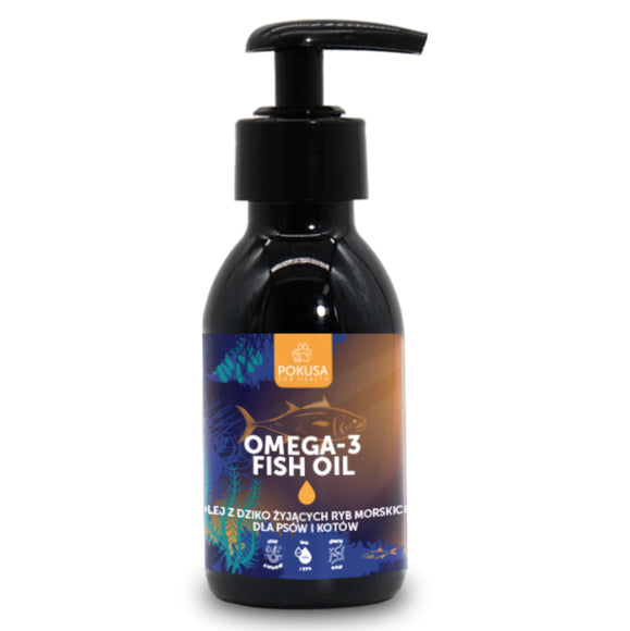 Pokusa Omega-3 Fish Oil – Wild-Caught Marine Formula, Pure Supplement, 100ml