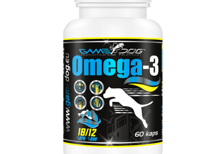 Game Dog Omega-3 Fish Oil Capsules – 60 Count, Supports Immunity and Healthy Coat Shine