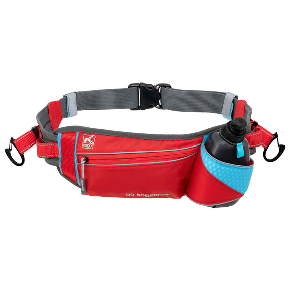 Kurgo On Trail Running Belt – Adjustable Waist Belt with Water Bottle and Accessory Pocket