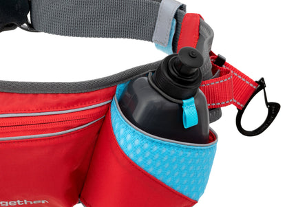 Kurgo On Trail Running Belt – Adjustable Waist Belt with Water Bottle and Accessory Pocket
