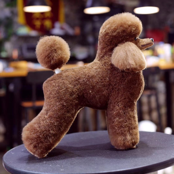 Mr. Jiang Poodle Full Body Hair Lamb – Replacement Brown Coat for Grooming Mannequin, Realistic Texture