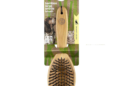Mikki Bamboo Large Bristle Brush – Eco-Friendly Bamboo Handle with Nylon Bristles, Ergonomic Design