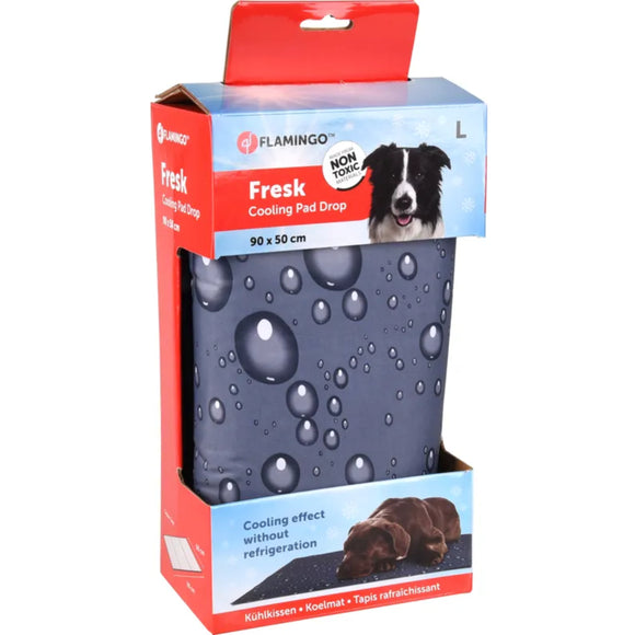 Flamingo Cooling Pad Drop Grey – Compact Gel-Infused Cooling Mat, Small Size, Lightweight Design