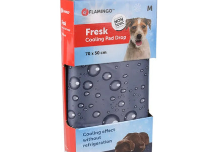 Flamingo Cooling Pad Drop Grey – Compact Gel-Infused Cooling Mat, Small Size, Lightweight Design