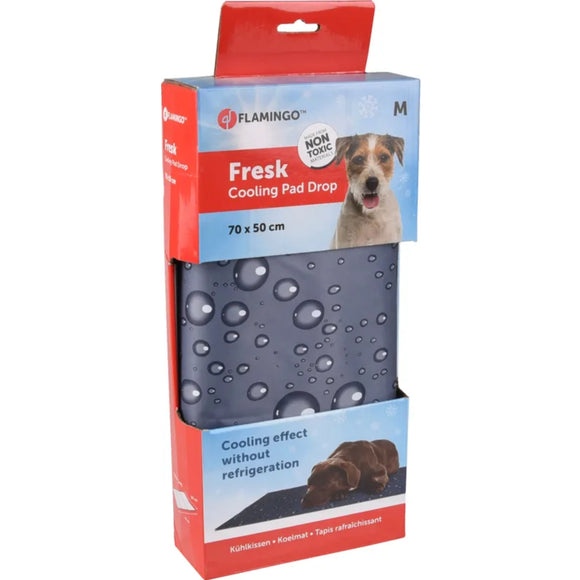 Flamingo Cooling Pad Drop Grey – Compact Gel-Infused Cooling Mat, Small Size, Lightweight Design