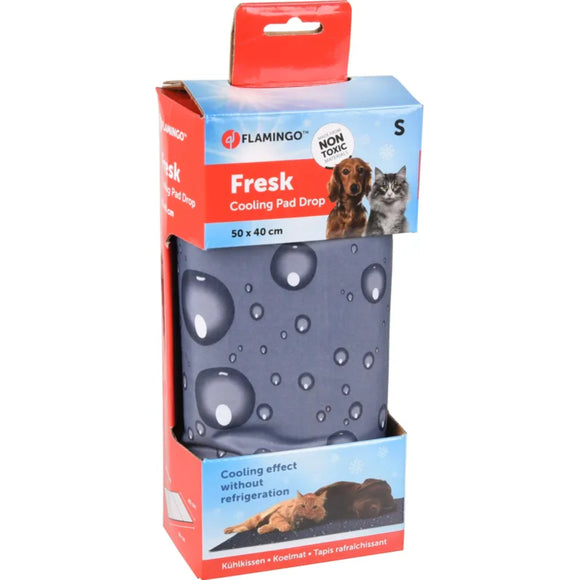 Flamingo Cooling Pad Drop Grey – Compact Gel-Infused Cooling Mat, Small Size, Lightweight Design