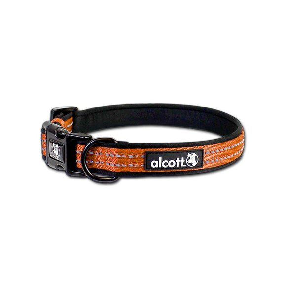 Alcott Adventure Reflective Collar Orange – Durable Adjustable Design, Small Size