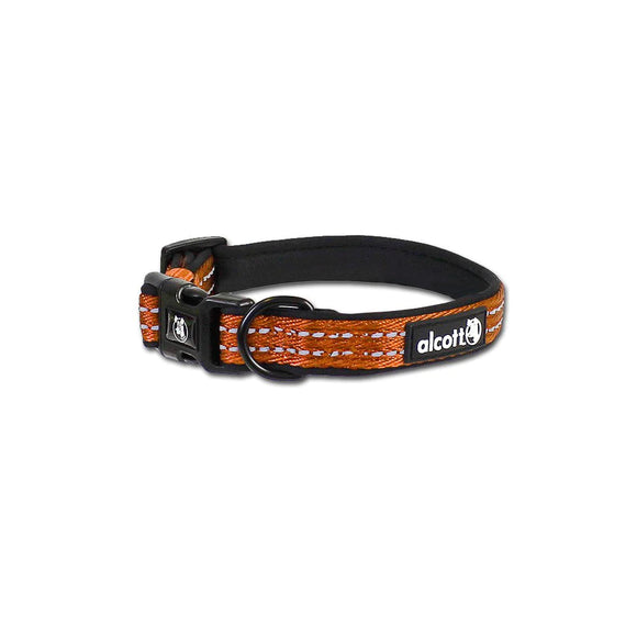 Alcott Adventure Reflective Collar Orange – Durable Adjustable Design, Small Size
