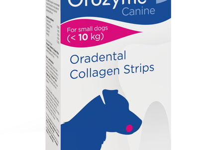 Orozyme Oradental Collagen Stripes S – Collagen Dental Chews, Small Size, Promotes Oral Health