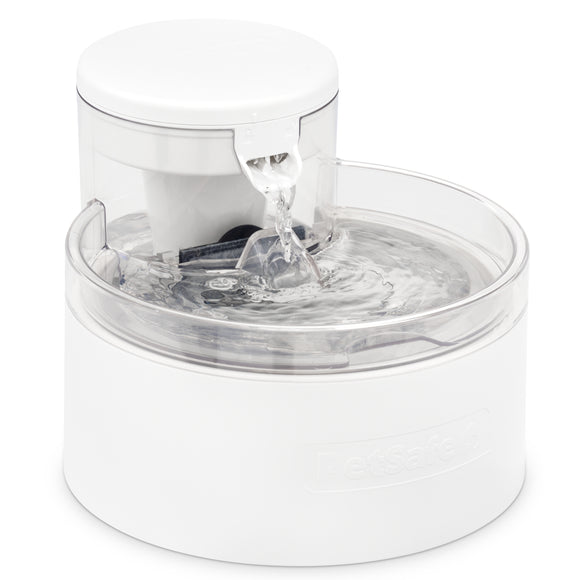 PetSafe Outlast Pumpless Pet Fountain 1.7L – Innovative Silent Water Dispenser, Easy-Clean Design