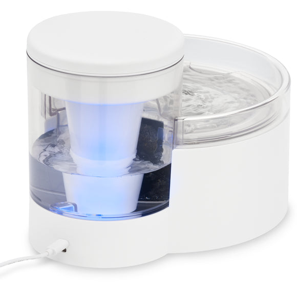 PetSafe Outlast Pumpless Pet Fountain 1.7L – Innovative Silent Water Dispenser, Easy-Clean Design