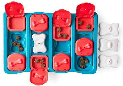 Nina Ottosson Dog Brick Puzzle Game – Interactive Level 2 Treat Dispenser, Durable Design