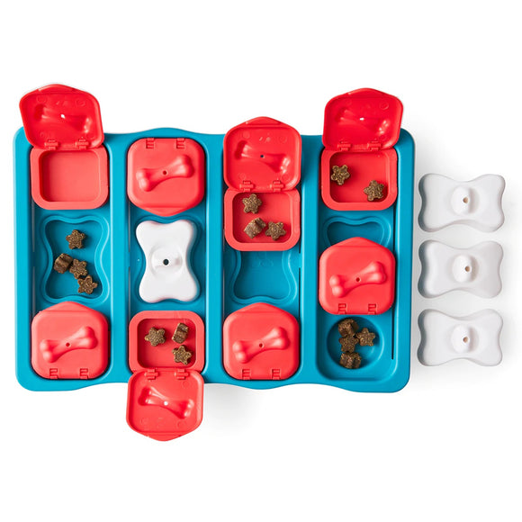 Nina Ottosson Dog Brick Puzzle Game – Interactive Level 2 Treat Dispenser, Durable Design