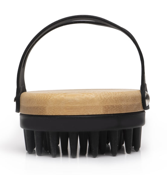 Groomi Foaminator Silicone Grooming Brush – Wet and Dry, Ergonomic Black Design