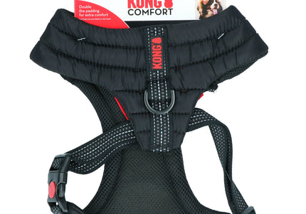 KONG Comfort Harness – Lightweight Breathable Dog Harness, Adjustable Fit, Black, Large Size