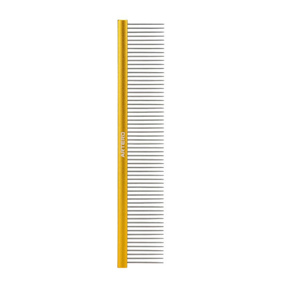 Artero Nature Giant Gold Comb 25cm – Large Aluminum Handle, Medium Tooth Spacing, 36mm Pins