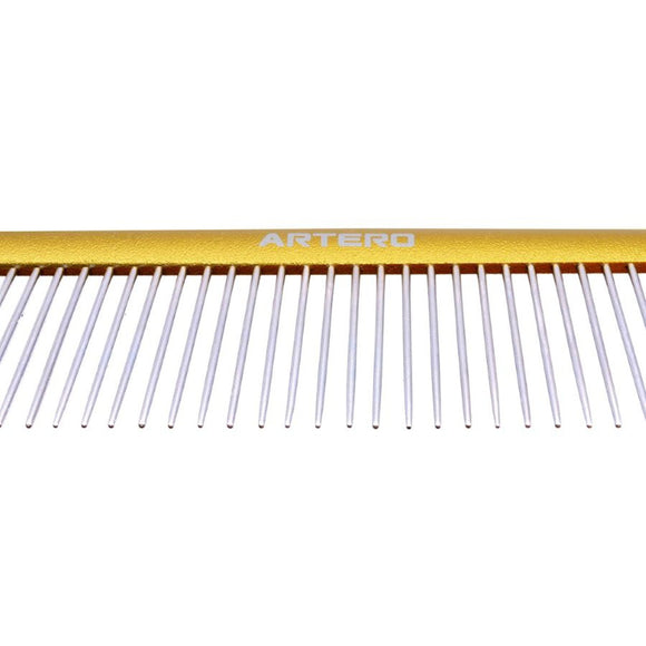 Artero Nature Giant Gold Comb 25cm – Large Aluminum Handle, Medium Tooth Spacing, 36mm Pins