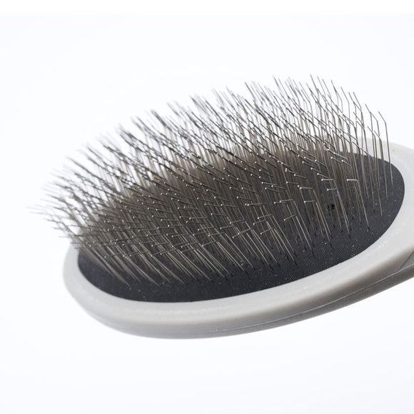 Artero Soft Slicker Brush Left – Oval Poodle Brush with Long Soft Pins, Ergonomic Left-Handed Design