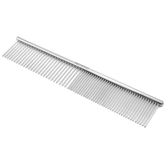Artero Large Pin Comb 18.5cm – Metal Grooming Comb with Mixed Tooth Spacing and Long Pins