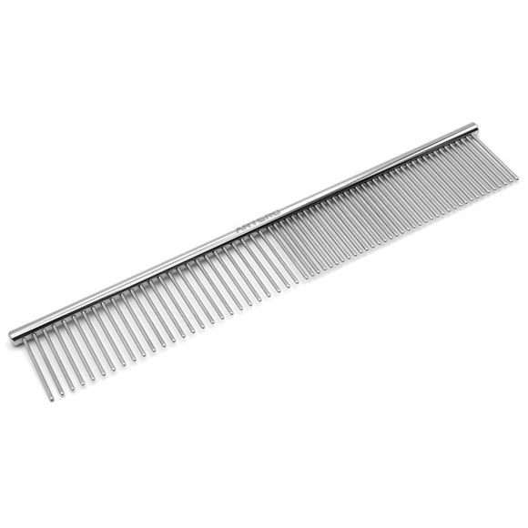 Artero Large Pin Comb 18.5cm – Metal Grooming Comb with Mixed Tooth Spacing and Long Pins