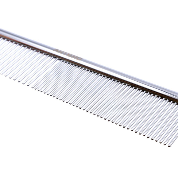 Artero Mini Comb Nature Collection 15cm – Small Metal Grooming Comb with Mixed Tooth Spacing