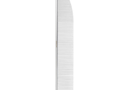 Artero Cornerless Volume Comb 23cm – Large Metal Grooming Comb with Mixed Tooth Spacing, Rounded Edge
