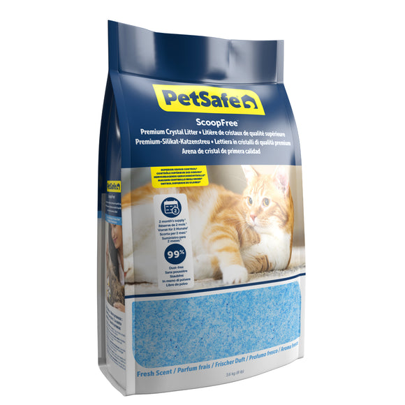 PetSafe Scoop Free Premium Crystal Litter 3.6kg – Silicone, Clumping, Odor-Neutralizing Formula