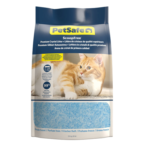 PetSafe Scoop Free Premium Crystal Litter 3.6kg – Silicone, Clumping, Odor-Neutralizing Formula