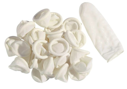 Chadog Finger Condoms White – Latex Trimming Protection, 100 Pack, Small Size